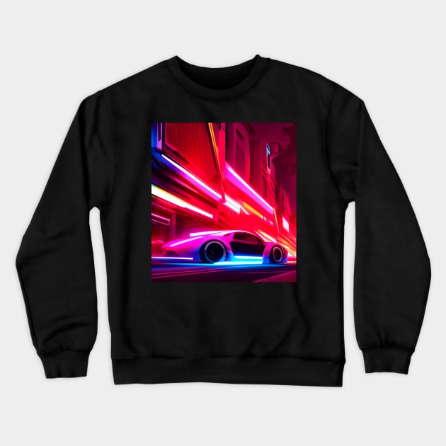 Neon Speed Light Speed Racer Crewneck Sweatshirt by TshirtLABS